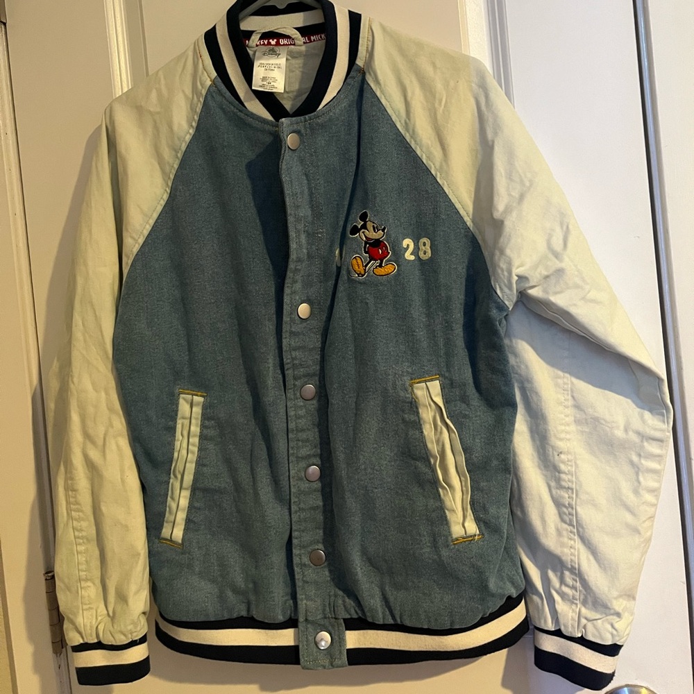 Disney denim varsity jacket disneyworld